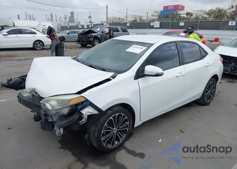 2015 Toyota Corolla S Plus из США, поврежденный, VIN 2T1BURHE8FC338584